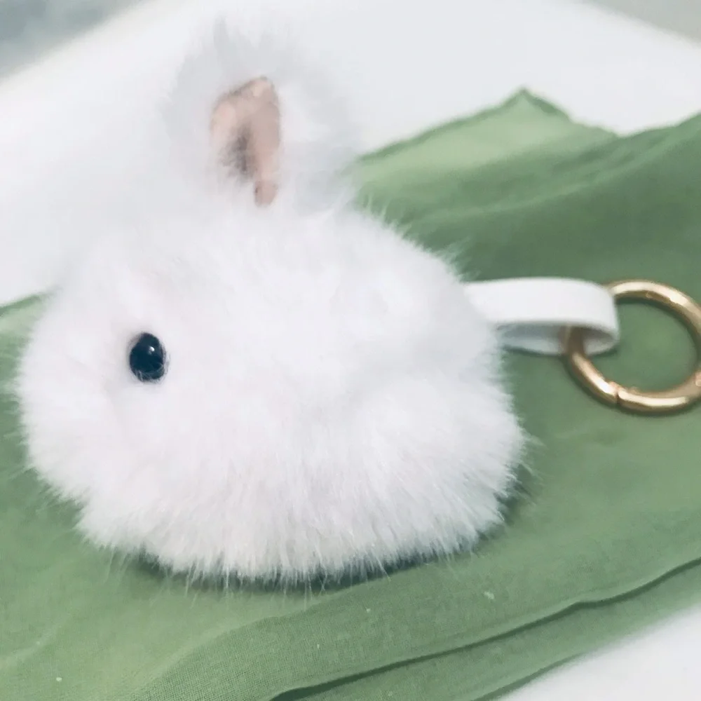 Easter Bunny Keychain Ring